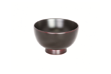 川連漆器 背高椀 溜内黒【佐藤豊八商店】[B5801]