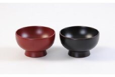 川連漆器 銀朱・銀溜夫婦そば椀【(株)佐藤商事】[D5502]