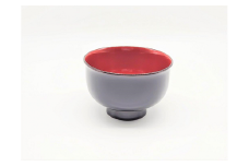 川連漆器 ゆり型汁椀 溜内朱【佐藤豊八商店】[B5804]