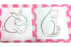 ミニ絵どうろう絵付け体験～うさぎ＆猫～【アキスター体験型事業】[B9-10101]