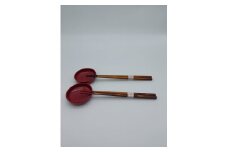 箸置付豆皿と箸セット【丸利漆工所】[H5703]