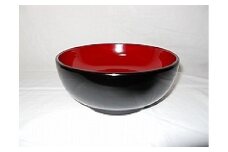川連漆器 麺鉢 黒内朱【井上漆器店】[C9-5901]
