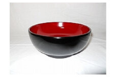 川連漆器 麺鉢 黒内朱【井上漆器店】[C9-5901]