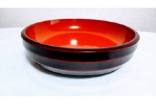 川連漆器 7寸ライン平鉢【遠田漆器店】[B9-6101]
