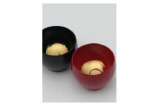 川連漆器 ぐい吞み蒔絵付2客組【(株)阿部健吉商店】[B5-5303]