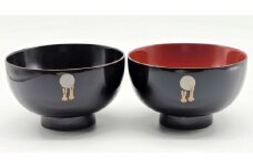 川連漆器 夫婦椀 月見うさぎ【佐藤豊八商店】[H5805]