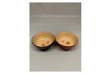 川連漆器 盃 サクラペア(2入)【山忠漆器】[B9-6401]
