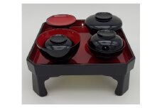 川連漆器 御喰い初めセット【丸利漆工所】[Q9-5701]