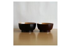 川連漆器 夫婦飯椀セット【山田漆器店】[H6-5601]