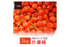 ＼朝採れ 産地直送／ R7年度産 佐藤錦 秀L 1kg 市場価値の高い 三関産 さくらんぼ こだわりの【常温】でお届け 家庭用 フルーツ 果物 お取り寄せ 秋田 湯沢市 期間限定 サクランボ【三関ゆめ蔵ぶ直売所】[B84-2601]