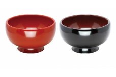 川連漆器 夫婦稲庭うどん椀【(株)阿部健吉商店】[N67-5301]