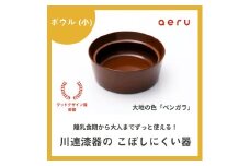 aeru 川連漆器のこぼしにくい器 ボウル べんがら【(株)和える】[N15601]