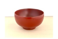 川連漆器 銀朱 4.4寸椀【(株)佐藤商事】[B7-5501]