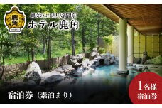 宿泊券（素泊まり） 1名様宿泊券【ホテル鹿角】 チケット クーポン 旅行 旅 ホテル 宿泊 素泊まり 秋田県 秋田 あきた 鹿角市 鹿角 かづの 1名 シングル
