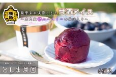 発芽玄米淡雪こまち甘酒アイス「ブルーベリー」6個入【としま農園】 新鮮 旬 県産ブルーベリー 国産ブルーベリー お中元 お歳暮 お取り寄せ 母の日 父の日 グルメ ギフト 故郷 秋田 あきた 鹿角 送料無料 
