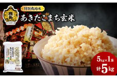 令和6年産 特別栽培米「花輪ばやし（あきたこまち）」玄米 5kg（5kg×1袋）【安保金太郎商店】 米 お米 国産 グルメ お米マイスター ギフト 高品質 厳選 秋田県産 鹿角市産 秋田県 秋田 あきた 鹿角市 鹿角 かづの 産地直送