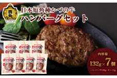 【かづの牛ギフト】ハンバーグセット（A-5）【秋田県畜産農業協同組合】 GI産品 かづの牛 短角牛 秋田 ハンバーグ レトルト 秋田県 秋田 あきた 鹿角市 鹿角 かづの 7個入 たれ付き