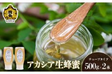 はちみつ アカシア 1kg（500g×2本）チューブタイプ【十和田養蜂場】国産 100% 天然 非加熱 蜂蜜 生はちみつ 純粋 無添加 ハチミツ レシピ レモン 効果 紅茶 贈り物 贈答用 ギフト 贈答 秋田県 秋田 あきた 鹿角市 鹿角 かづの 送料無料 