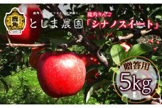 《先行予約》鹿角りんご「シナノスイート」贈答用 約 5kg（12～20玉）●2025年10月15日発送開始【としま農園】リンゴ 完熟 旬 県産りんご お中元 お歳暮 贈り物 お見舞い グルメ ギフト 故郷 秋田 あきた 鹿角市 鹿角 送料無料 