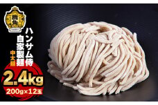 ハンサム自家製麺「中太麺」6袋（1袋2玉入）【ハンサム侍】 麺 中華 ラーメン 拉麺 太麺 おつまみ 食べやすい お歳暮 グルメ ギフト 故郷 秋田 あきた 鹿角市 鹿角 極太 自家製 送料無料 