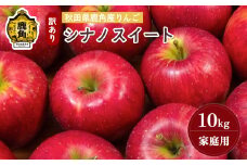 《先行予約》秋田県鹿角産りんご 雪国育ちの 訳あり「シナノスイート」家庭用 10kg（40～46玉入）【山麓園】●2025年10月下旬発送開始 鹿角りんご 家庭用 食感 果汁 リンゴ 完熟 旬 県産 りんご お中元 お歳暮 贈り物 グルメ ギフト 故郷 秋田 あきた 鹿角市 鹿角 送料無料