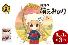 令和6年産 特別栽培米「萌えみのり」乾式無洗米 3kg（3kg×1袋）【安保金太郎商店】 無洗米 米 白米 精米 お米 国産 グルメ お米マイスター ギフト 高品質 厳選 秋田県産 鹿角市産 秋田県 秋田 あきた 鹿角市 鹿角 かづの 産地直送