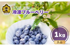 令和7年産 冷凍ブルーベリー 良品 1kg（サイズMIX）【としま農園】旬 県産ブルーベリー 国産ブルーベリー お中元 お歳暮 お取り寄せ 母の日 父の日 グルメ ギフト 故郷 秋田 あきた 鹿角市 鹿角 送料無料