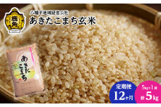 《先行予約》【定期便】令和6年産 あきたこまち 玄米 5kg × 12ヶ月連続発送 計60kg【八幡平地域経営公社】品質 安全 米 お米 こめ コメ 県産米 国産米 5KG 5キロ 5k 5K ５K ５k ５キロ 5 秋田県 あきた 鹿角市 鹿角 送料無料 
●2024年11月中旬発送開始