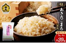 令和7年産 厳選一等米 ダイツネ あきたこまち《玄米》20kg（5kg×4）【大里恒三商店】 あきたこまち 米 新米 真空 真空パック 保存 高品質 こめ コメ ご飯 ごはん お米 厳選 一等米 秋田県 秋田 あきた 鹿角市 鹿角 かづの 国産 産地直送