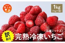《 訳あり 》 冷凍いちご 大容量 規格外 不揃い 完熟 国産 採れたて 1kg 1袋 真空 個包装 バラ冷凍 ヘタなし 葉なし 冷凍 選べる いちご 苺 人気 送料無料【フルーツパークDETO】