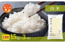 《新米 先行予約 10月発送》 定期便 米 あきたこまち 令和7年産 白米 15kg(5kg×3) × 3ヶ月 5kg袋 選べる容量 定期 5キロ 小分け 3ヶ月 6ヶ月 12ヶ月 3回 6回 12回 米 お米 おこめ コスパ こめ コメ kome 潟上市 秋田県 送料無料 【秋田のこまち農場】