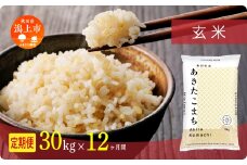 《新米 先行予約 10月発送》 定期便 玄 米 あきたこまち 令和7年産 玄米 30kg(5kg×6) × 12ヶ月 5kg袋 選べる容量 定期 5キロ 小分け 3ヶ月 6ヶ月 12ヶ月 3回 6回 12回 米 お米 おこめ コスパ こめ コメ kome 潟上市 秋田県 送料無料 【秋田のこまち農場】