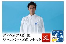 タイベック（R)製 ジャンパー、ズボンセット（3L）