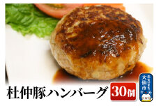 大仙市産 杜仲豚ハンバーグ 30個 【長沼商店】