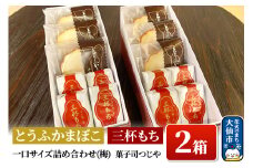 とうふかまぼこ・三杯もち 一口サイズ詰め合わせ(梅)×2箱【菓子司つじや】