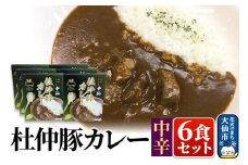 杜仲豚カレー 中辛 6食セット【物産中仙】