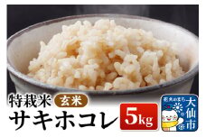 米【令和6年産】特栽米サキホコレ 5kg【玄米】おこめのさわた 【特A】