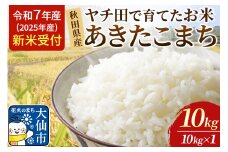 《令和7年産 新米受付》米【白米】秋田県産 あきたこまち ヤチ田で育てたお米 精米 10kg