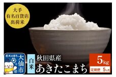 《定期便5ヶ月》5kg（5kg×1袋）大手有名百貨店出荷米 あきたこまち【白米】令和7年産 米 お米