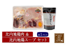 日本三大食鶏 比内地鶏・スープセット 比内地鶏肉セット 1／2羽 約650ｇ 比内地鶏スープ300g