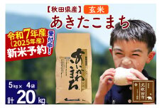 ※令和7年産 新米予約※秋田県産 あきたこまち 20kg【玄米】(5kg小分け袋)【1回のみお届け】2025産 お米 藤岡農産