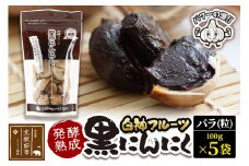 白神フルーツ黒にんにくセットＤ（バラ粒 100g×5袋）秋田県産 熟成 小分け 詰合せ 詰め合わせ 健康 美容 黒ニンニク