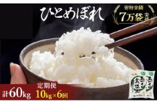 米 定期便 全6回 秋田県産 ひとめぼれ 10kg (5kg×2)×6回 計60kg 令和7年産［2025年11月頃から出荷予定］土づくり実証米 JAしんせい【 精米 白米 米 コメ お米 おこめ ブランド米 ご飯 ごはん 先行受付 新米 低たんぱく 産地直送 送料無料 高評価 秋田 にかほ 】