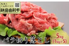 秋田由利牛 バラ切り落とし 5kg（1kg×5パック）