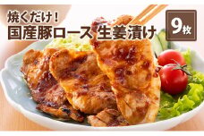 伊藤肉屋 国産豚ロース 生姜漬け 9枚 晩御飯 夕飯 簡単 おつまみ おかず 味付け 手軽 便利 肉料理 豚肉