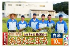 ＜令和7年産 新米予約＞【白米】あきたこまち 10kg（10kg×1袋）精米  秋田県仙北市産 10キロ