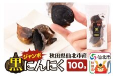 秋田県仙北市産 ジャンボ黒にんにく 100g×1パック＜ゆうパケット＞