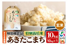 令和6年産 秋田県認証 特別栽培米 あきたこまち（玄米）10kg×1袋 米