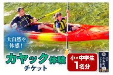 カヤック体験チケット 小・中学生 1名分 体験 アクティビティ 秋田県 小坂町