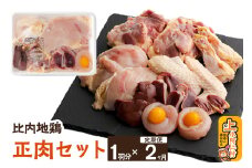【定期便2ヶ月】秋田県産比内地鶏正肉セット（1羽分）「もも、ムネ、ささみ、ミンチ団子、砂肝、レバー、キンカン(卵)、脂、ハツ」
